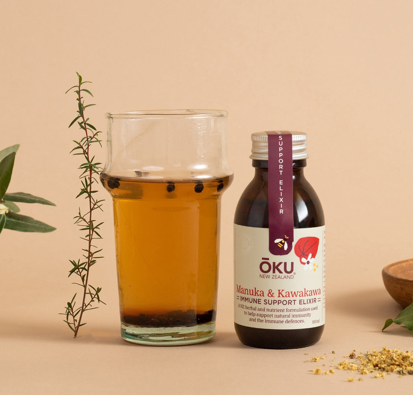 Immune Support Elixir - Mānuka and Kawakawa-IE200